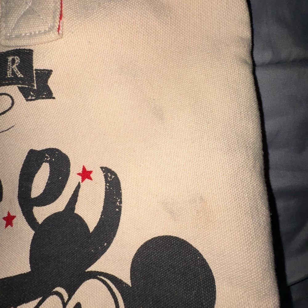Disney Store Mickey & Minnie “Love” Canvas Tote Bag | One Size - Picture 11 of 15